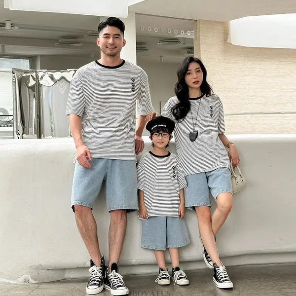 Family Vacation 2025 Summer Tshirt Shorts Clothing Set Family Matching Outfit Holiday Party Clothes Wear Couple Child Costume - Mein Shop