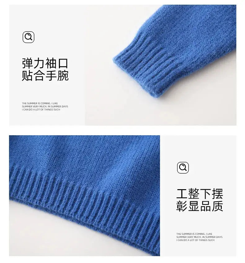 Knit Sweaters for The Whole Family Knitwear Winter Father Mother and Daughter Son Children Boy Girl Knitted Long Sleeve Pullover - Mein Shop