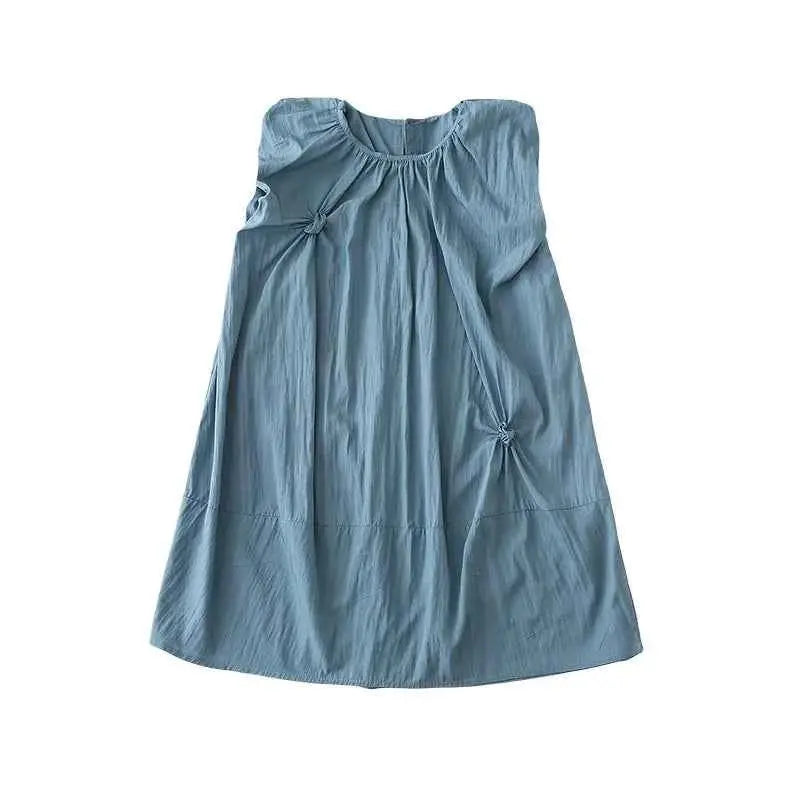 Family Matching Clothes for Brother Sister Mom Daughter Blue Dress Dad Son Clothing Korean Children Two Piece Set Couples Outfit