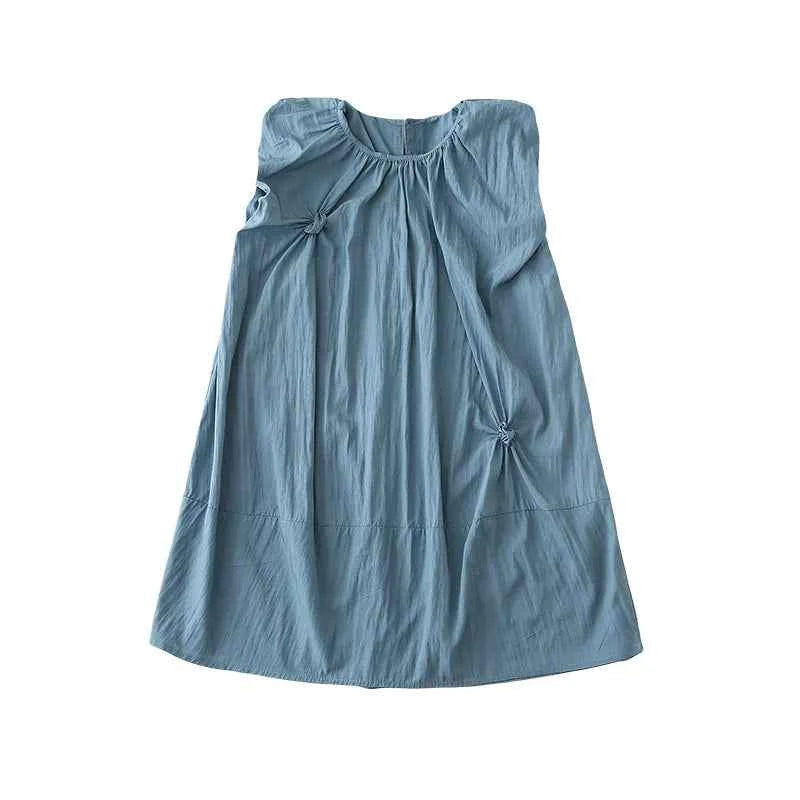 Family Matching Clothes for Brother Sister Mom Daughter Blue Dress Dad Son Clothing Korean Children Two Piece Set Couples Outfit