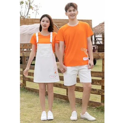 Family Vacation Clothing Resorts Look Parent Child Clothes Mom and Daughter Suspender Dress Two Piece Sets Dad Son Same Outfits Mein Shop