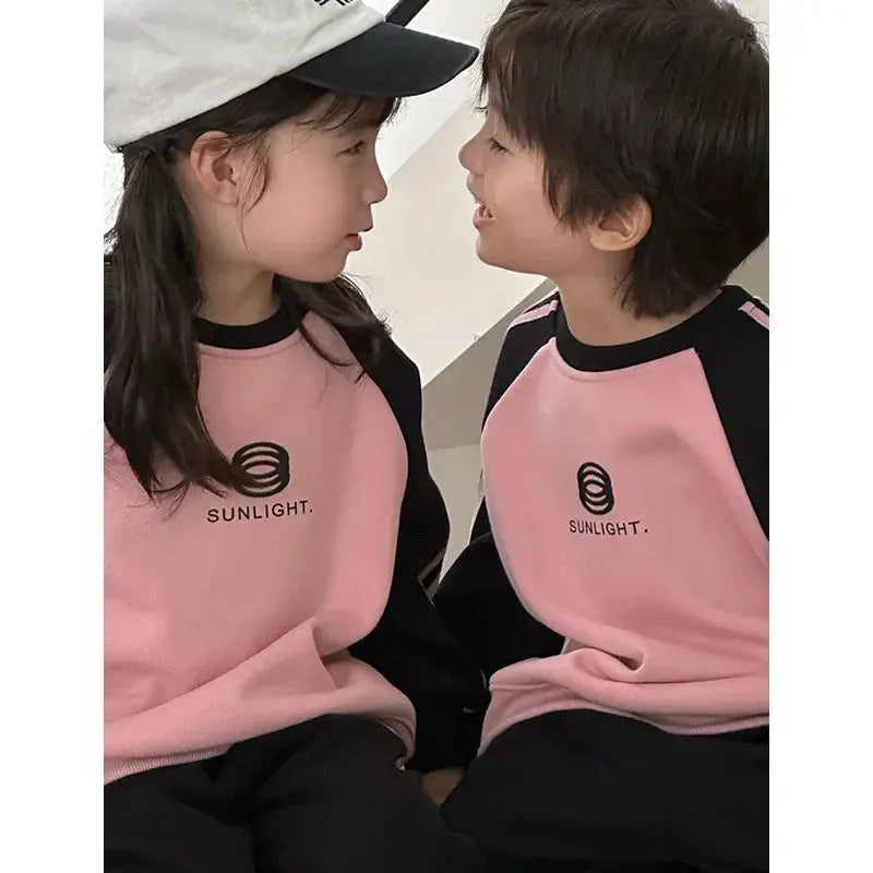 Parents and Children Warm Sweatshirts for The Whole Family Clothes Winter Father Mother and Son Daughter Thick Long Sleeve Tops - Mein Shop