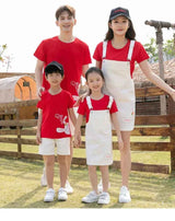 Family Vacation Clothing Resorts Look Parent Child Clothes Mom and Daughter Suspender Dress Two Piece Sets Dad Son Same Outfits