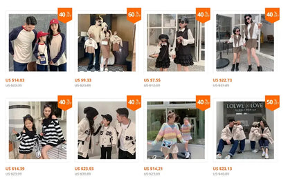 Family Thick Mother Children Suit Warm Winter Korean Fashion Women Daughter Son Matching Coat Baby Clothes  Zipper Sets Jacket - Mein Shop