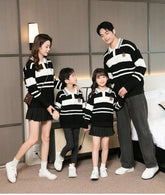 Sweater for The Whole Family Polo Knit Tops Fashion Mom and Daughter Child Girl Matching Jumper Dad and Son Baby Boy Knitwear - Mein Shop
