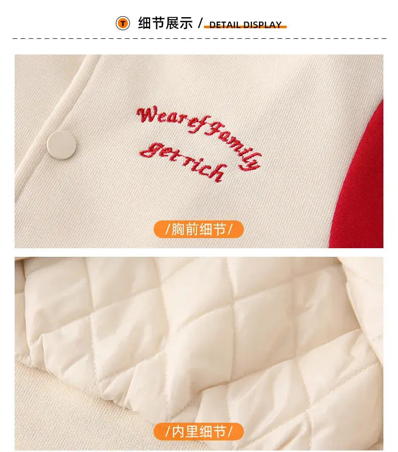 Winter Jacket for The Whole Family Warm Thick Coat Fashion Korean Father Mother and Daughter Son Children Long Sleeve Outerwear - Mein Shop