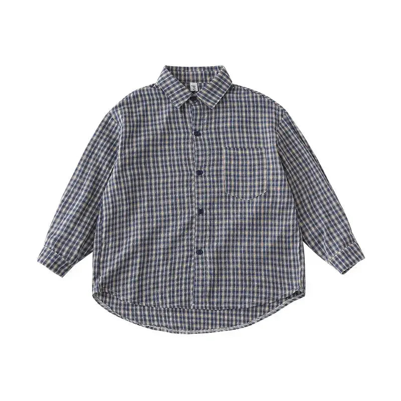 Matching Family Plaid Shirts Dad Mom and Boys Girls Fashion Clothes Korean Father Mother and Daughter Son Same Clothing Jacket Mein Shop