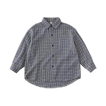 Matching Family Plaid Shirts Dad Mom and Boys Girls Fashion Clothes Korean Father Mother and Daughter Son Same Clothing Jacket Mein Shop