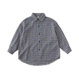 Matching Family Plaid Shirts Dad Mom and Boys Girls Fashion Clothes Korean Father Mother and Daughter Son Same Clothing Jacket