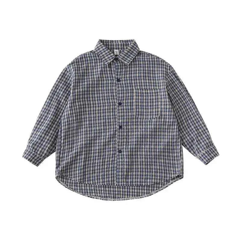 Matching Family Plaid Shirts Dad Mom and Boys Girls Fashion Clothes Korean Father Mother and Daughter Son Same Clothing Jacket