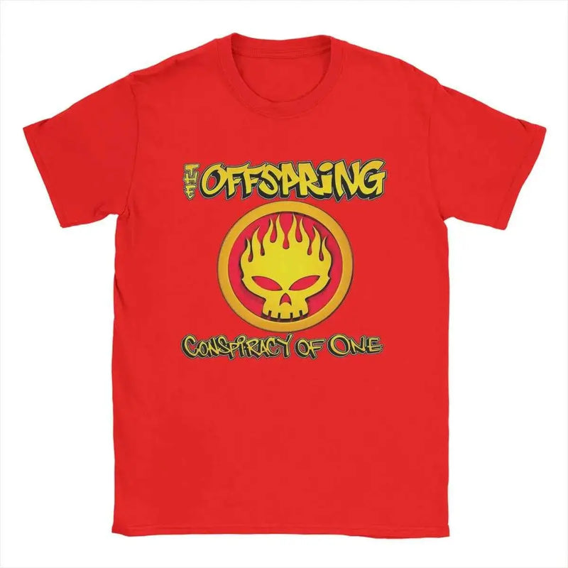 Men's T-Shirts The Offspring Novelty Pure Cotton Tee Shirt Short Sleeve T Shirts Crewneck Clothing Printing