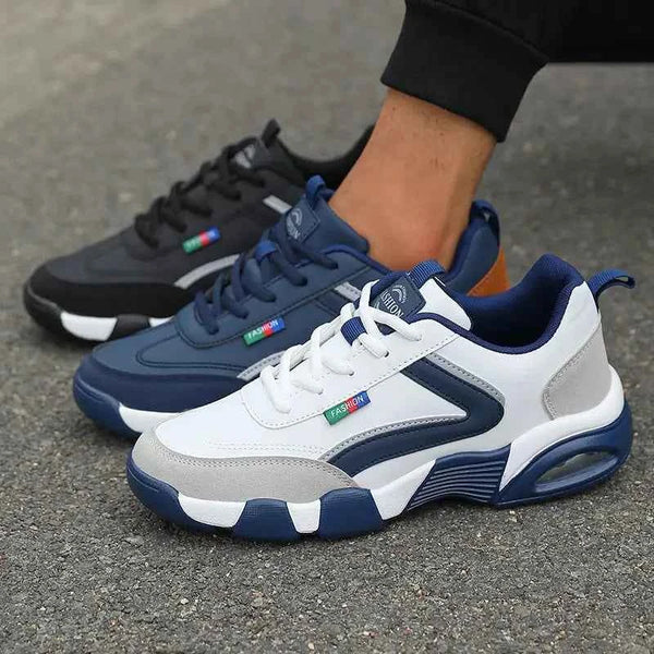Men Shoes Trendy 2025 Mixed Material Aesthetics Breath Casual Sneakers Shock Absorbing Energy Rebound Zero Pressure Walking Shoe