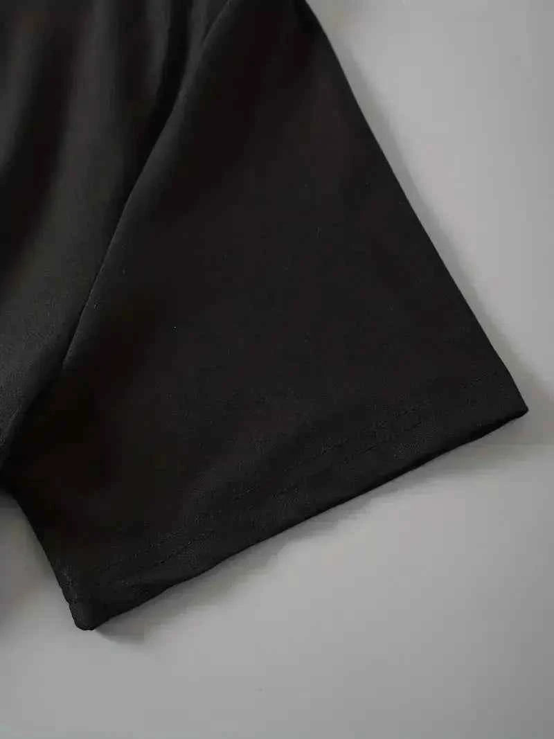 Women T Shirt Cartoon NEW YORK Letter Print Crew Neck Loose Top Tee Black T-shirt Female 90s Girls Graphic