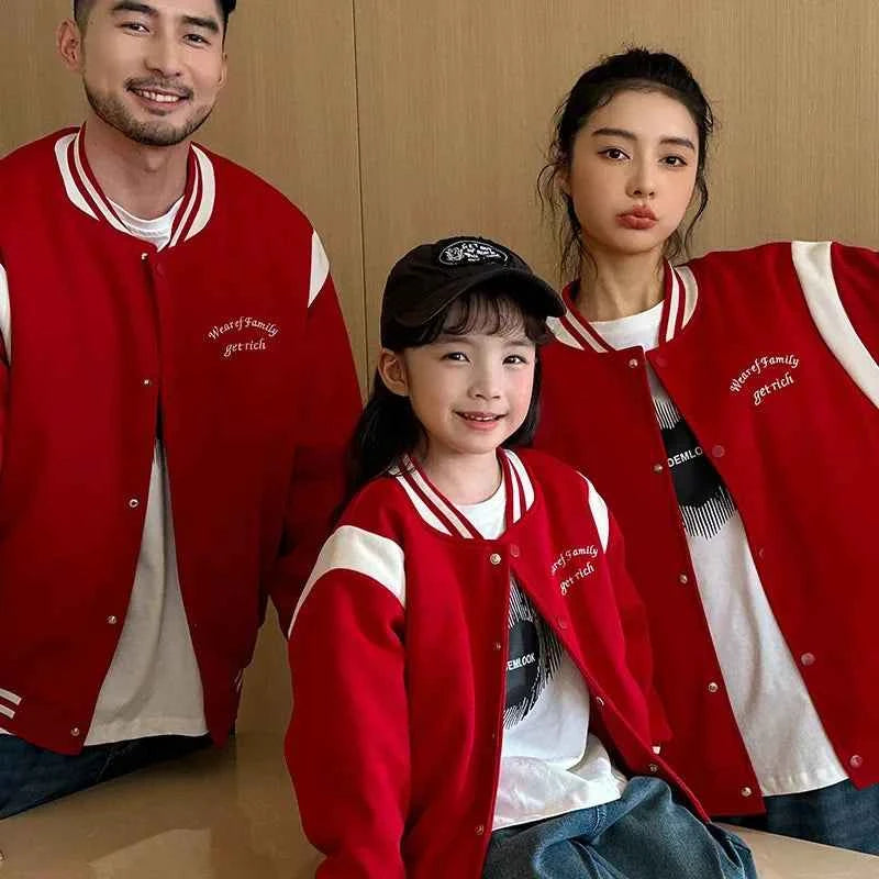 Winter Jacket for The Whole Family Warm Thick Coat Fashion Korean Father Mother and Daughter Son Children Long Sleeve Outerwear