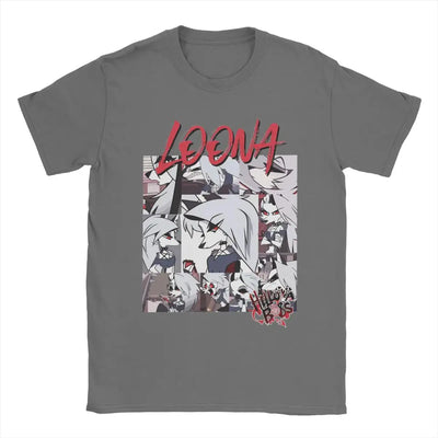 Men's T-Shirts Helluva-Boss Loona Cool 100% Cotton Tees Short Sleeve T Shirt Round Neck Clothing Graphic Printed Mein Shop