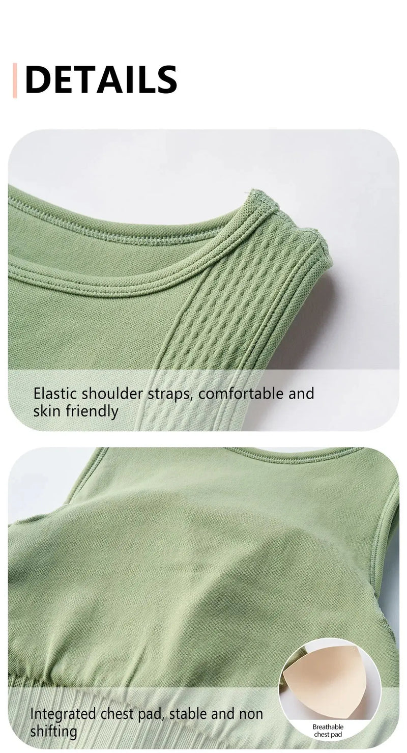 Yoga Clothing Set Women's High Waisted Leggings and Top Two Piece Seamless Fitness Exercise Clothing Fitness Workout Underwear - Mein Shop