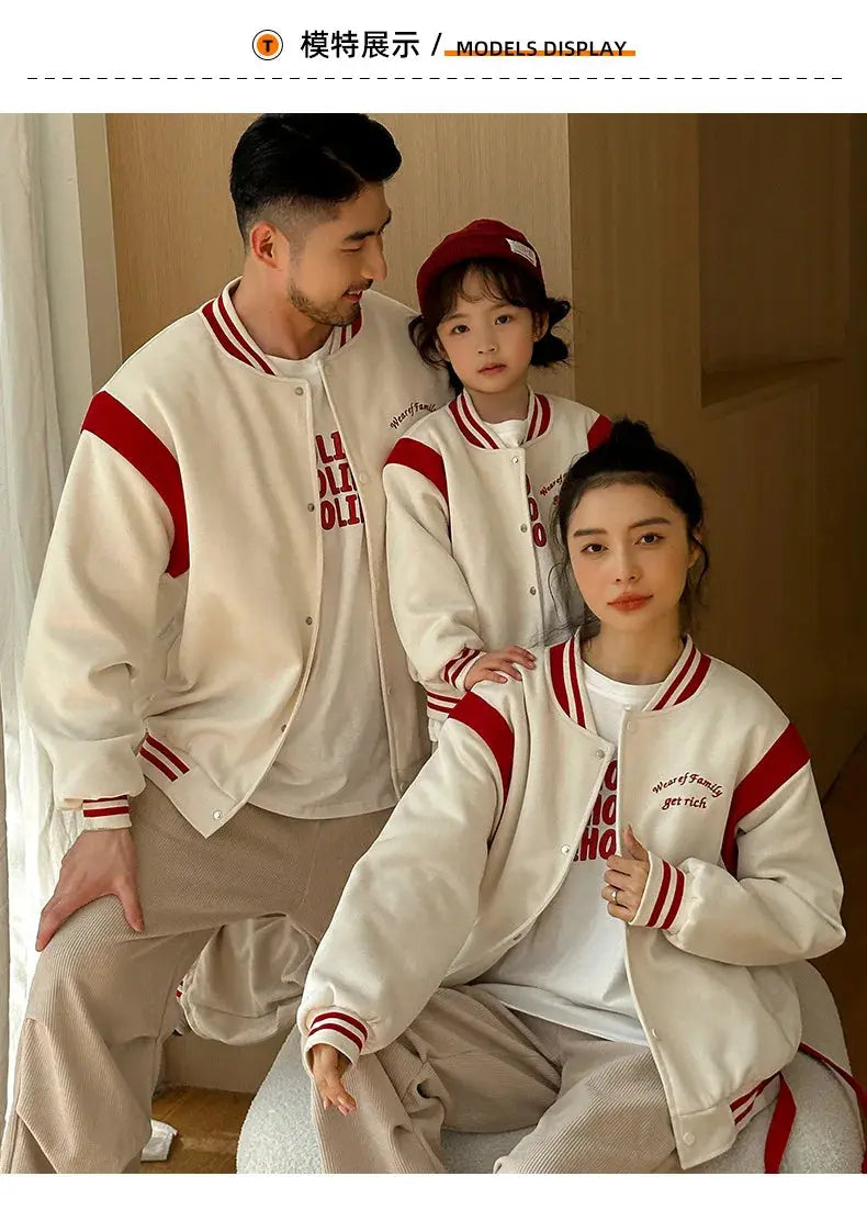 Winter Jacket for The Whole Family Warm Thick Coat Fashion Korean Father Mother and Daughter Son Children Long Sleeve Outerwear - Mein Shop
