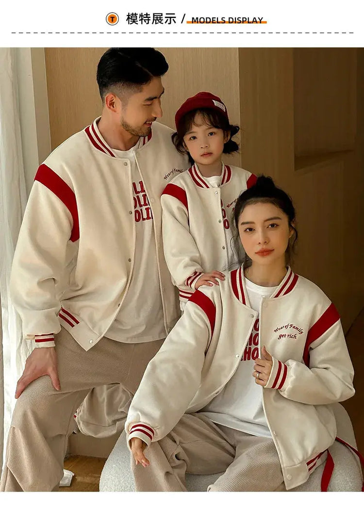 Winter Jacket for The Whole Family Warm Thick Coat Fashion Korean Father Mother and Daughter Son Children Long Sleeve Outerwear - Mein Shop