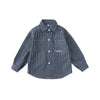 Family Cotton Denim Shirts Parent-child Fashion Clothes Mother and Daughter Jacket Korean Father and Son Same Stripe Coat Tops - Mein Shop
