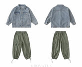 Spring Autumn Korean Parent-Child Clothing Set Matching Outfits for the Family Look Jacket Pants Clothes Set Dad Mum Kids Wear - Mein Shop