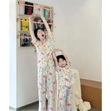 Family Pijama Set Mother and Daughter Matching Sleepwear Suit Mom and Baby Girl Same Home Clothes Mommy and Me Nightgown Outfits - Mein Shop