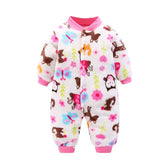 Newborn Baby Spring Winter Clothes Infant Jacket for Girls Jumpsuit for Boys Soft Flannel Bebe Romper Baby Clothes 0-18 Month - Mein Shop