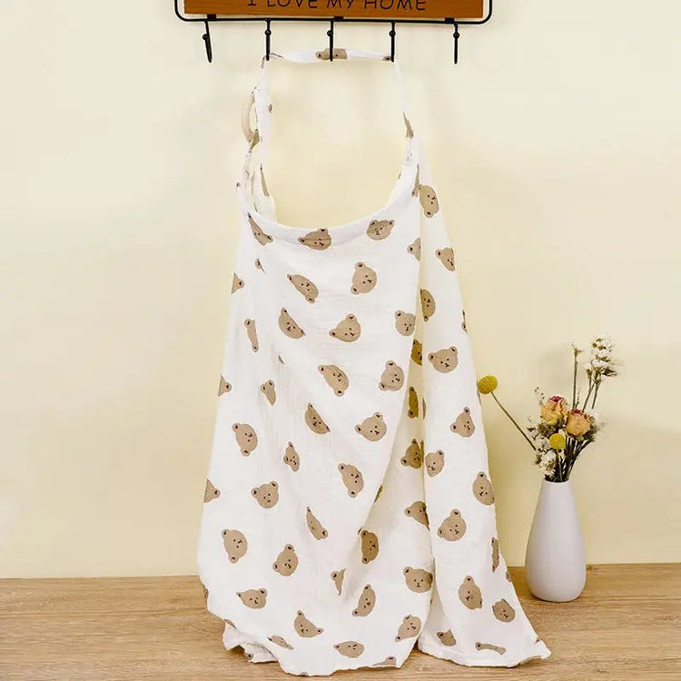 Breathable Baby Nursing Cover Maternity Breastfeeding Cover Cotton Muslin Baby Feeding Blanket Privacy Apron Stroller Blankets - Mein Shop