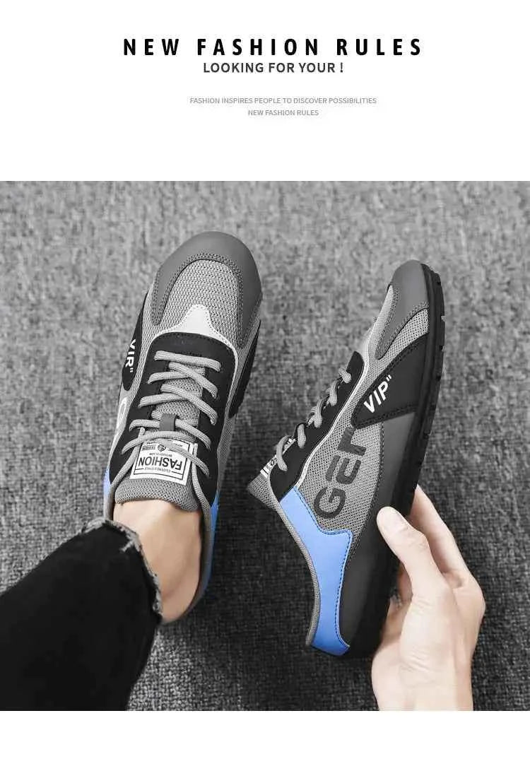 2025 New Men Slippers Trend Baotou Shoes for Men Summer Breathable Casual Shoe Vulcanized Flats Male Sneakers Half Slip-on Shoes