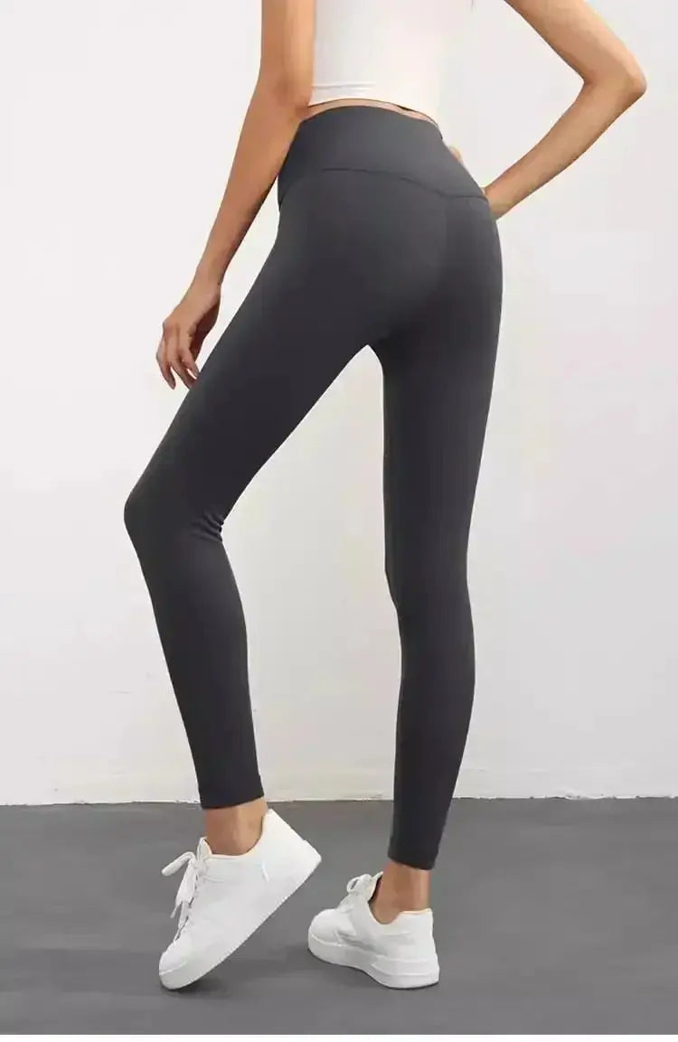 Sport Brand AL Workout Gym Yoga Pants Seamless Honey Peach Hip Women's Pleated High Waist Tight and Scrunch Butt Fitness Pants - Mein Shop