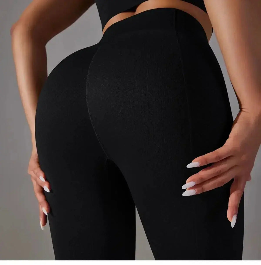 Sport Brand AL Workout Gym Yoga Pants Seamless Honey Peach Hip Women's Pleated High Waist Tight and Scrunch Butt Fitness Pants - Mein Shop