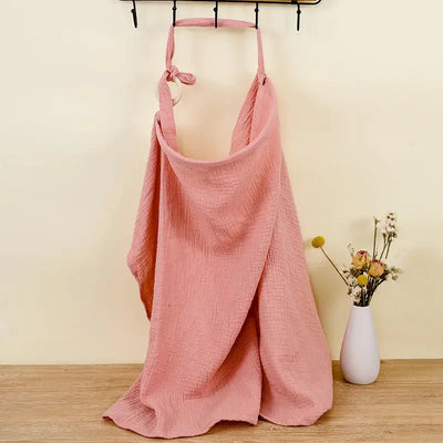 Breathable Baby Nursing Cover Maternity Breastfeeding Cover Cotton Muslin Baby Feeding Blanket Privacy Apron Stroller Blankets - Mein Shop