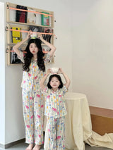 Family Pijama Set Mother and Daughter Matching Sleepwear Suit Mom and Baby Girl Same Home Clothes Mommy and Me Nightgown Outfits - Mein Shop