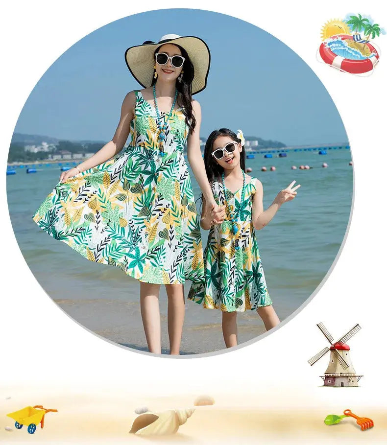 Family Fashion Beach Father and Son Outfits Vacation Look Mother Daughter Baby Girl Dress Holiday Parents and Children Clothes Mein Shop