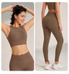 Yoga Clothing Set Women's High Waisted Leggings and Top Two Piece Seamless Fitness Exercise Clothing Fitness Workout Underwear - Mein Shop