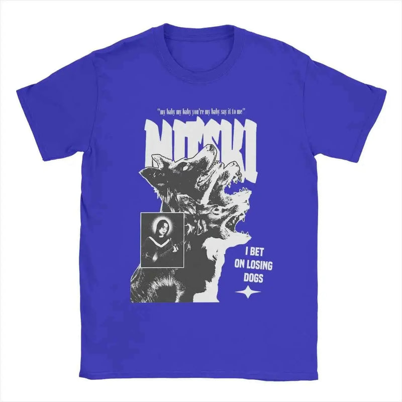 Men T-Shirts Mitski I Bet On Losing Dogs You're My Baby Say It To Me 100% Cotton Tee Shirt Short Sleeve T Shirt O Neck Clothes