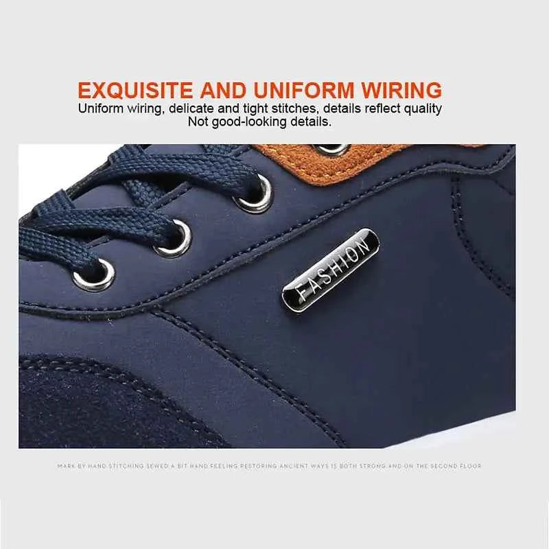 Leather Men Shoes Sneaker Trend Sports Running Breathable Men‘s Sneakers Non-slip Footwear Shoe for Male Walking Autumn