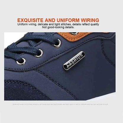 Leather Men Shoes Sneaker Trend Sports Running Breathable Men‘s Sneakers Non-slip Footwear Shoe for Male Walking Autumn