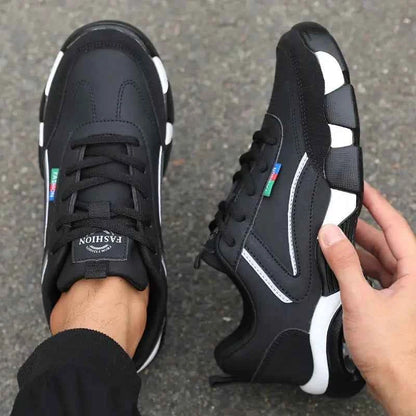 Men Shoes Trendy 2025 Mixed Material Aesthetics Breath Casual Sneakers Shock Absorbing Energy Rebound Zero Pressure Walking Shoe