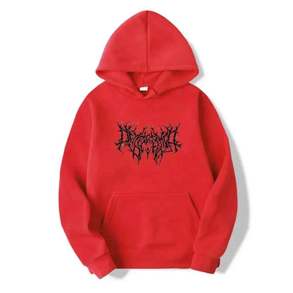 Hoodie Men Graphic Print Hoodies American Retro Personality Streetwear Casual Hooded Sweatshirt Men&