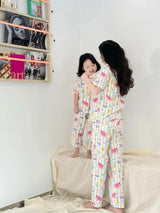 Family Pijama Set Mother and Daughter Matching Sleepwear Suit Mom and Baby Girl Same Home Clothes Mommy and Me Nightgown Outfits - Mein Shop