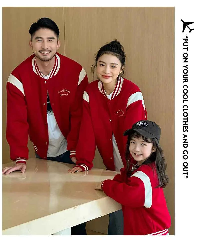 Winter Jacket for The Whole Family Warm Thick Coat Fashion Korean Father Mother and Daughter Son Children Long Sleeve Outerwear