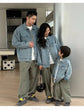 Spring Autumn Korean Parent-Child Clothing Set Matching Outfits for the Family Look Jacket Pants Clothes Set Dad Mum Kids Wear - Mein Shop