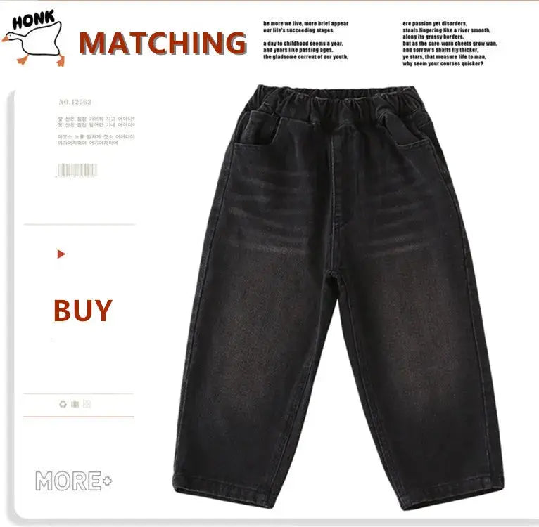 Family Cotton Denim Shirts Parent-child Fashion Clothes Mother and Daughter Jacket Korean Father and Son Same Stripe Coat Tops - Mein Shop