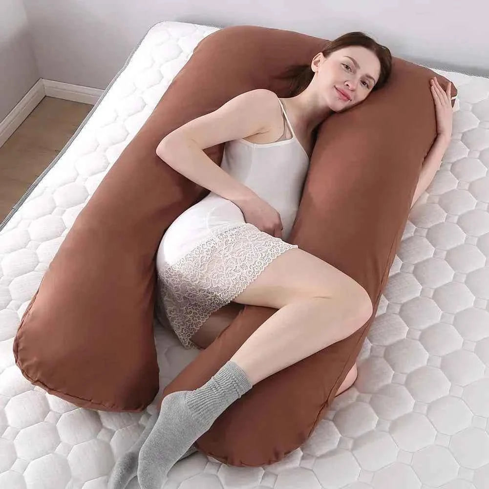 Maternity Pillow Case Pure Cotton Cover U-Type for Pregnancy Women