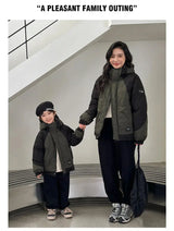 Family Matching Warm Clothes Winter Daughter Mother Thick Padded Coat Son Father Quilted Jacket Parents and Children Clothing - Mein Shop