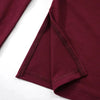 Wine Red T-shirts for Women 2025 Autumn Long Sleeve Split Slim Fit Tee Shirt Female Clothing Y2K Tunics Crop Tops Streetwear - Mein Shop