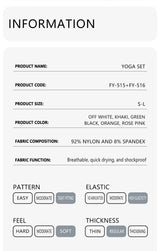 Yoga Clothing Set Women's High Waisted Leggings and Top Two Piece Seamless Fitness Exercise Clothing Fitness Workout Underwear - Mein Shop