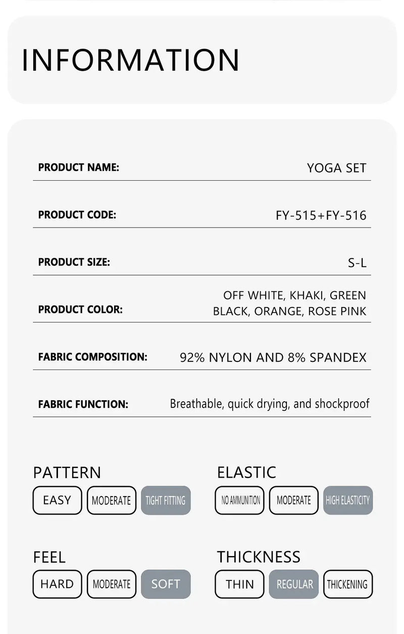 Yoga Clothing Set Women's High Waisted Leggings and Top Two Piece Seamless Fitness Exercise Clothing Fitness Workout Underwear - Mein Shop