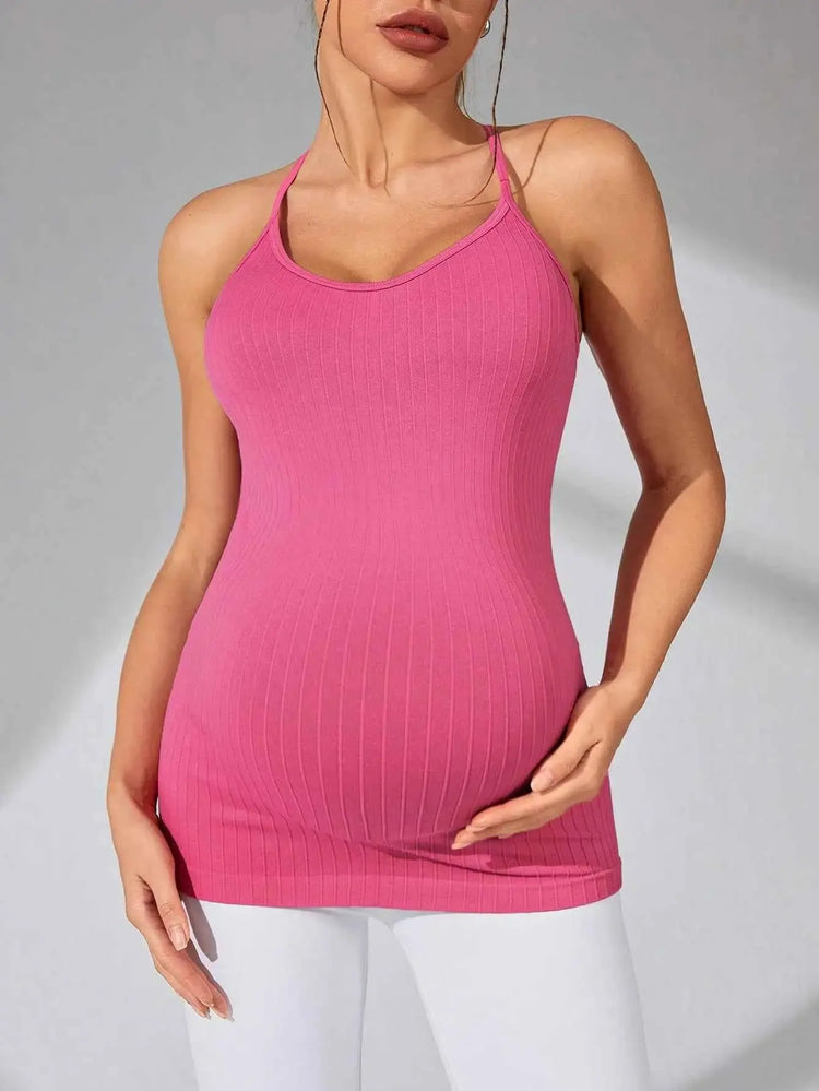 Sommer Schwangermode: Atmungsaktives ärmelloses Schwangerschaftsoberteil für werdende Mütter, lässige Umstandsmode