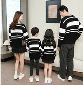 Sweater for The Whole Family Polo Knit Tops Fashion Mom and Daughter Child Girl Matching Jumper Dad and Son Baby Boy Knitwear - Mein Shop